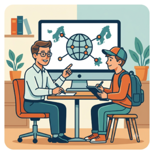 Expert giving consultation