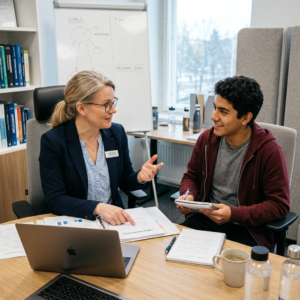 Your student consulting with expert
