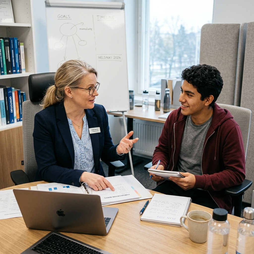Your student consulting with expert